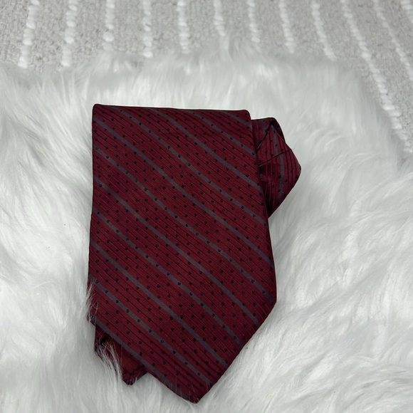 Valentino Cravatte Dotted Stripes Silk Necktie Men’s 4” Wide 57”L Made In Italy - Picture 2 of 8